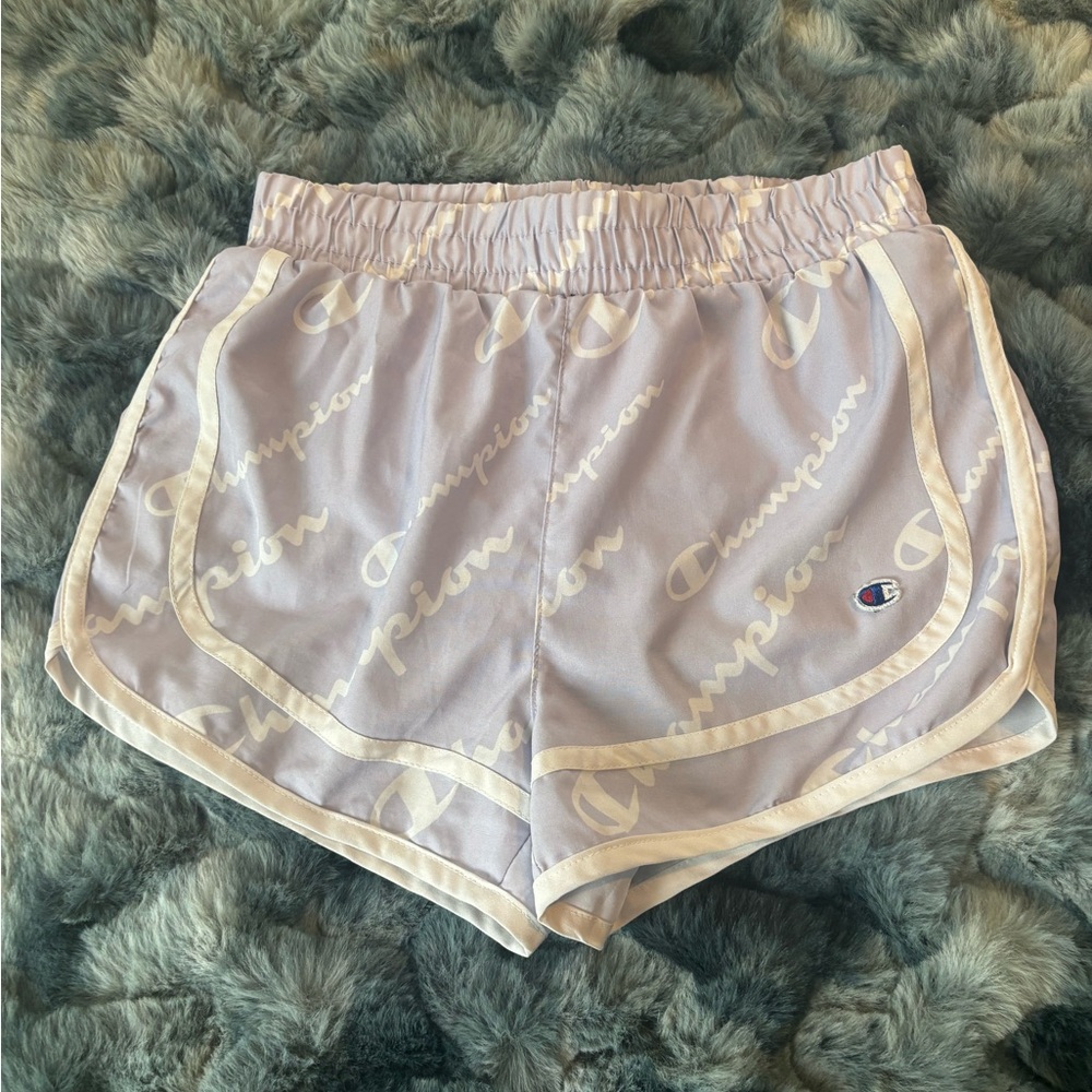 Champion Kids Shorts in Light Purple and White